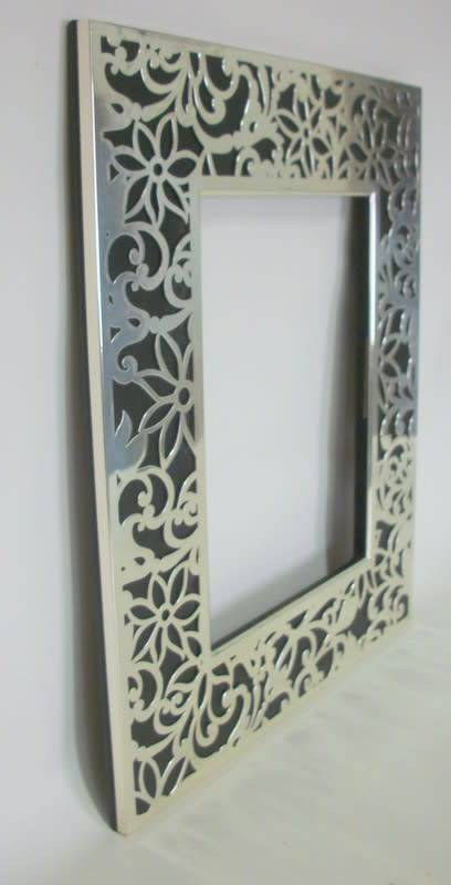 Lovely Large Detailed Silver Metal Frame (29x24cm)