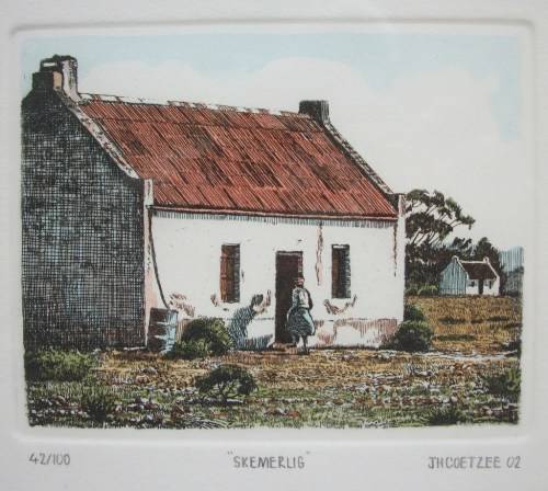 JH Coetzee - Etching - Skemerlig - 42/100
