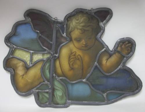 Cherub - Large Lead Glass Cherub - 54 x 40cm - 2.3kg