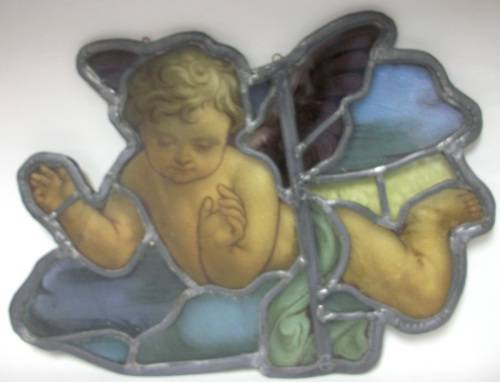 Cherub - Large Lead Glass Cherub - 54 x 40cm - 2.3kg