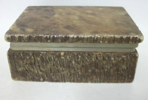 Marble Trinket Box - 13.5 x 9.5 and 6cm tall. With a few small chips.