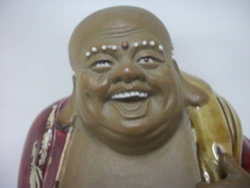 Large Ceramic Buddha with markings - Damage Free! - 30 cm tall, 2.3kg