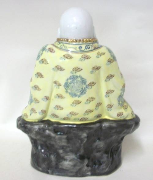 Large Ceramic Buddha with markings - Damage Free! - 29 cm tall, 23 cm wide, 2.4kg