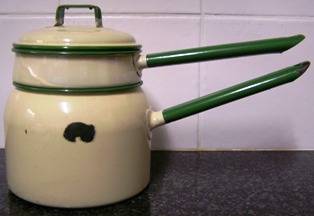 Vintage "JUDGE" BRAND 3 Pints Double Boiler - Enamelware - NICE!!!
