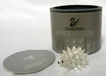 Swarovski Crystal Hedgehog in original box and certificate - Cute!