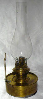 Kosmos Brenner - Vintage  Brass Oil Lamp with Glass Chimney - Superb!