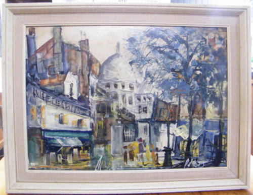 Original Oil on Canvas - Paris Street Scene - Framed - Just Lovely!