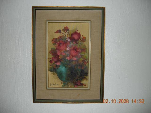 Jeanette Dykman Flower Arrangement - Oil on Board