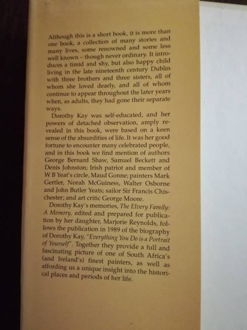 THE ELVERY FAMILY: A MEMORY - Memoirs of the artist Dorothy Kay