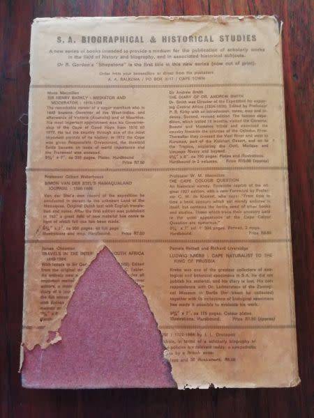 HERSCHEL AT THE CAPE: Diaries and Correspondence 1834-1838 Cape Social and Cultural Life