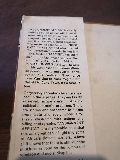 ASSIGNMENT AFRICA -  Donald Swanson