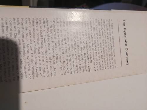 THE DYNAMITE COMPANY - AP Cartwright