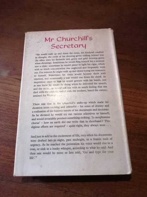 MR CHURCHILL`S SECRETARY - Elizabeth Nel *signed