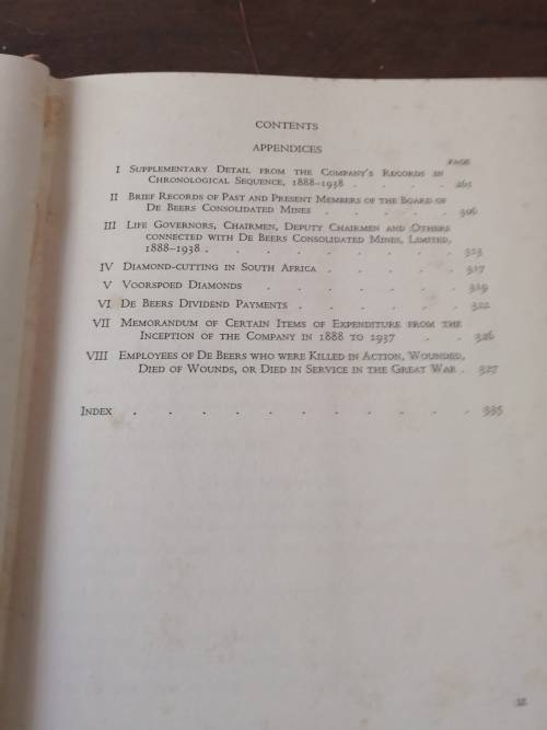 THE STORY OF DE BEERS - Hedley A Chilvers