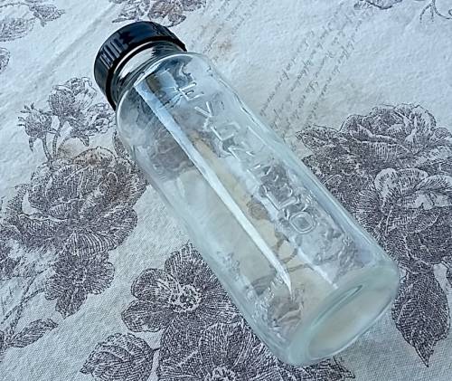 Vintage Glass Everflow Glass Babies Bottle with Original Lid Made in USA