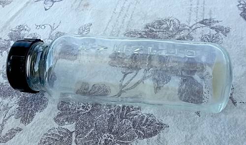 Vintage Glass Everflow Glass Babies Bottle with Original Lid Made in USA