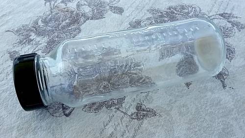 Vintage Glass Everflow Glass Babies Bottle with Original Lid Made in USA