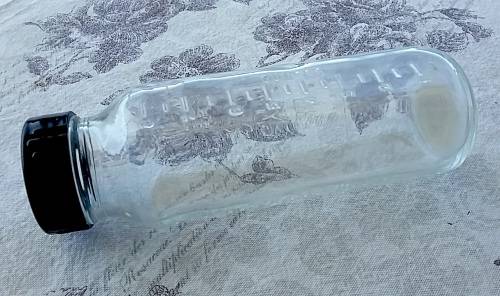 Vintage Glass Everflow Glass Babies Bottle with Original Lid Made in USA