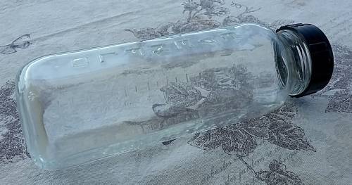 Vintage Glass Everflow Glass Babies Bottle with Original Lid Made in USA