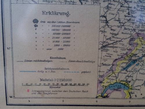 WW2 DEUTSCHES REICH UND ANGRENZENDE LANDER MAP/ KART - MAP OF GERMANY PUBLISHED 1940 (NAZI GERMANY)