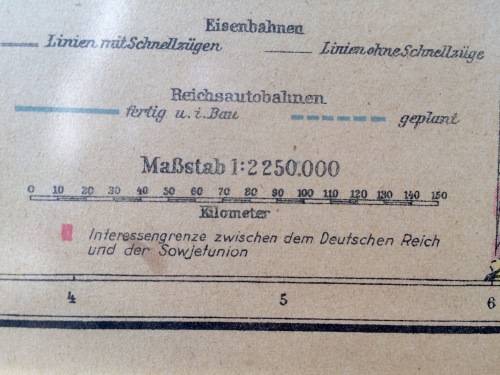 WW2 DEUTSCHES REICH UND ANGRENZENDE LANDER MAP/ KART - MAP OF GERMANY PUBLISHED 1940 (NAZI GERMANY)