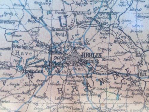 WW2 DEUTSCHES REICH UND ANGRENZENDE LANDER MAP/ KART - MAP OF GERMANY PUBLISHED 1940 (NAZI GERMANY)