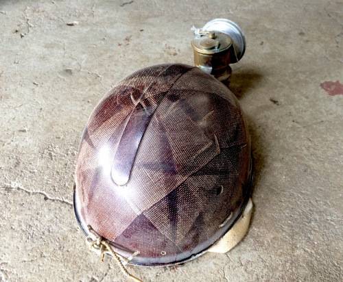 Vintage Texolex Mining Helmet in Good Condition with Premier Brass Headlamp