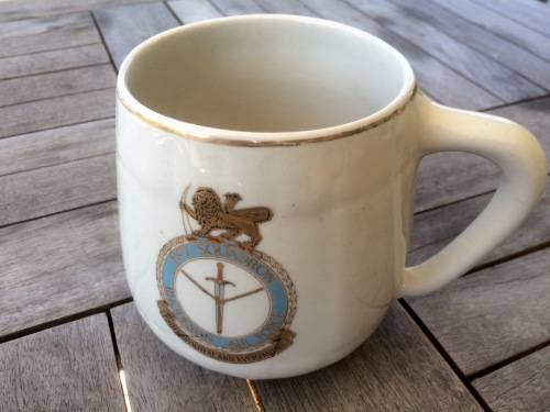Rhodesian No.7 Squadron Cermaic Mug manufactured by Norbel Potteries, Salisbury, Rhodesia