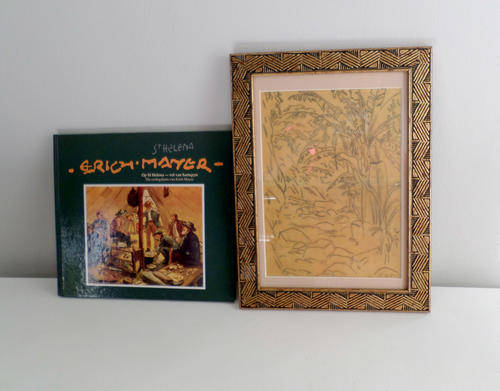 ORIGINAL ERICH MAYER LOT - PENCIL SKETCH AND ILLUSTRATED BIO (POW-ANGLO-BOER WAR-PIERNEEF-NAUDE