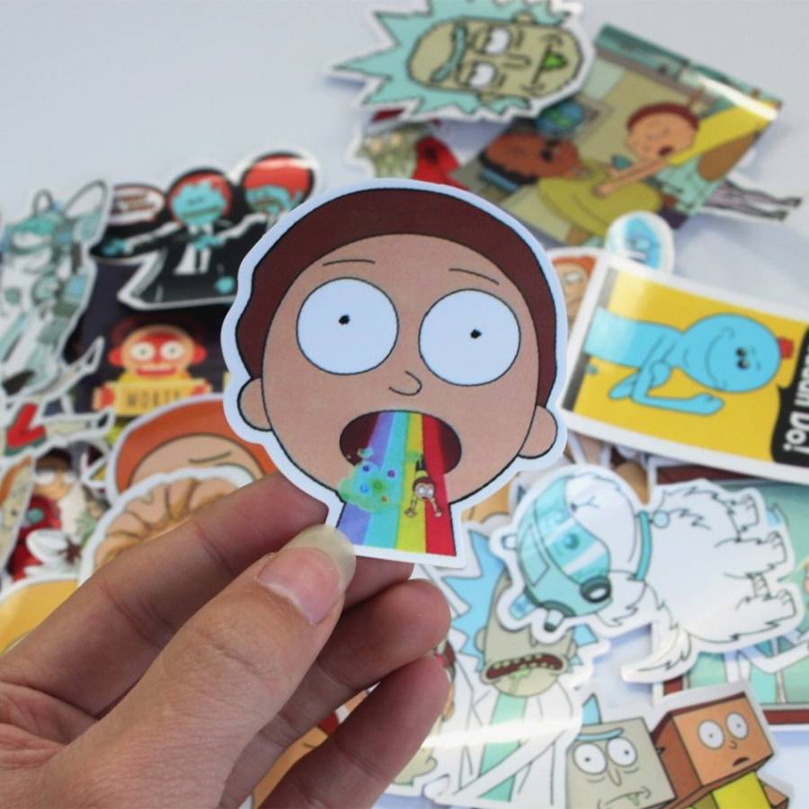 35 pcs Rick & Morty Waterproof Decal Stickers for Notebook Skateboard Motorcycle Luggage Car Fridge