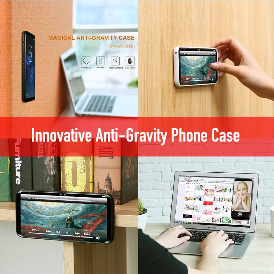 Anti-Gravity Samsung Case | Nano Absorbtion Technology & Anti-Skid Particles | for  S6-S8+
