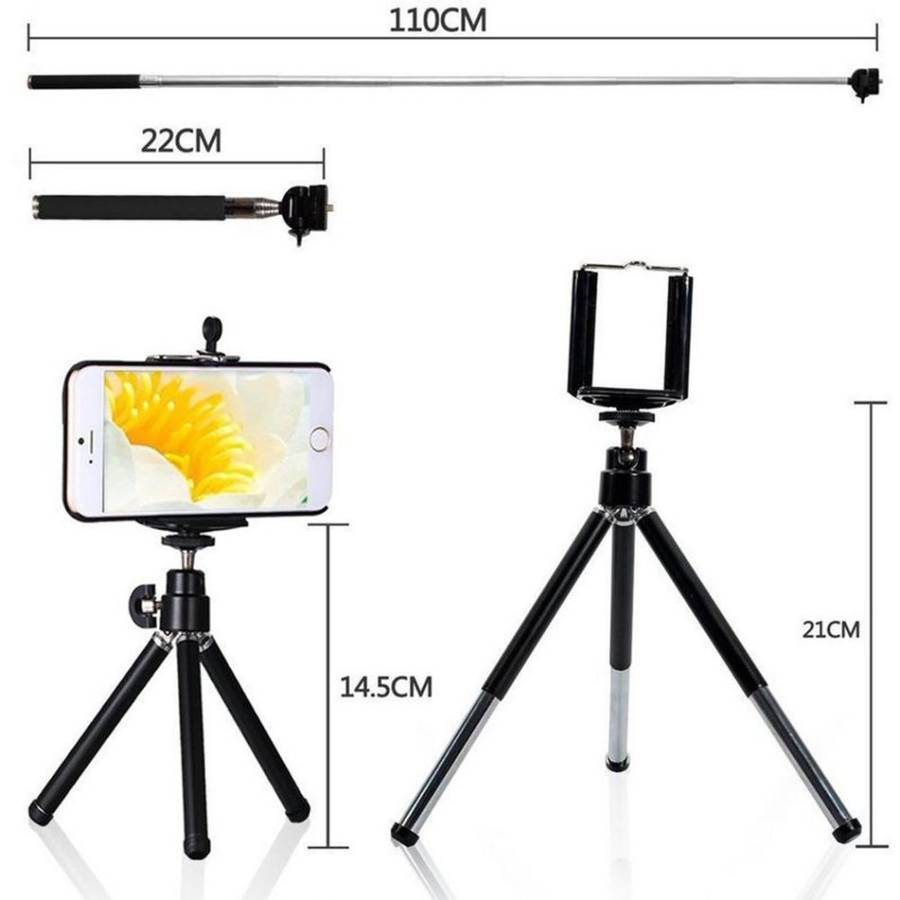 Phone Lens Kit | Includes Tripod | Selfie Stick | Remote Camera Trigger | Universal Compatibility
