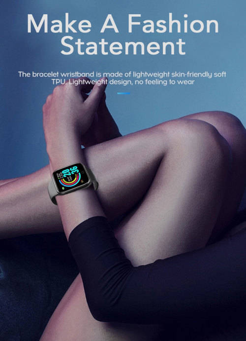 Smart Watch Fitness Tracker For Android | Heart Rate and Blood Pressure Monitor | Shake For Pictures