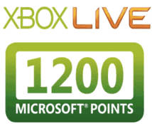 Microsoft Xbox Live 1200 points (SA/UK/EU Xbox Live accounts)