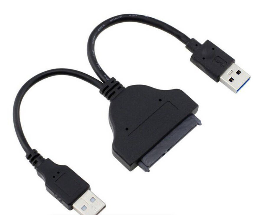 Dual USB 3.0 & USB 2.0 SATA Adapter Cable - Black