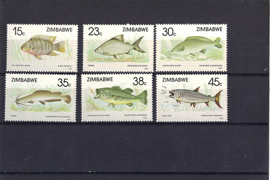 Zimbabwe - 1989  Fish - Full Set (MNH)