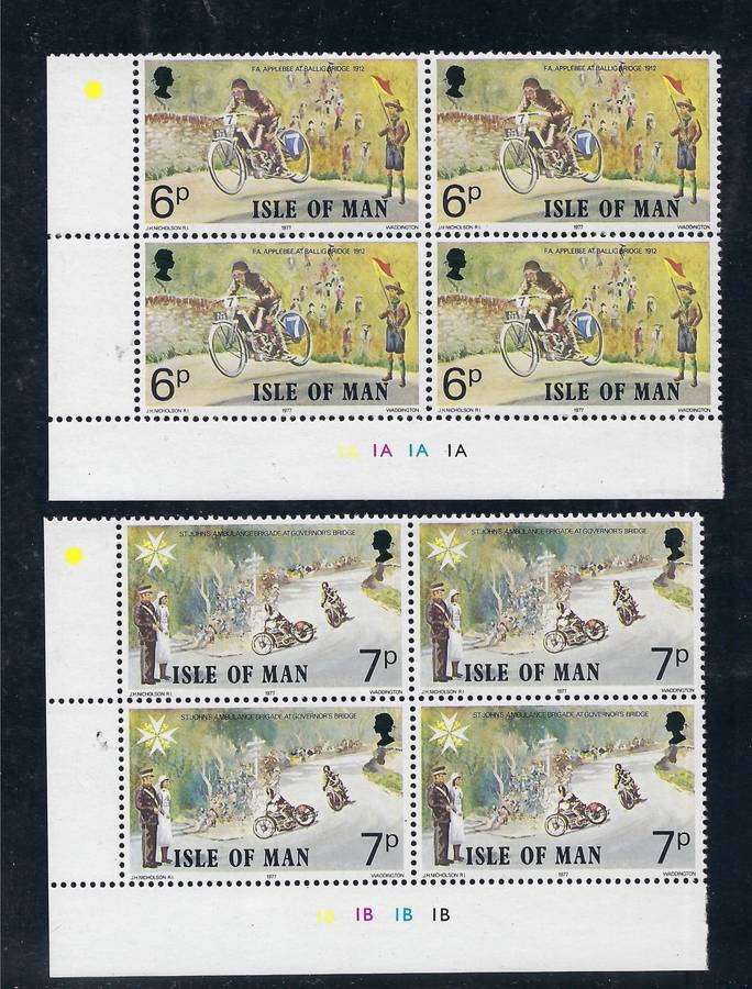Isle Of Man - 1977 The 70th Anniversary of the Isle of Man TT Motorcycle Race - Full Set - MNH