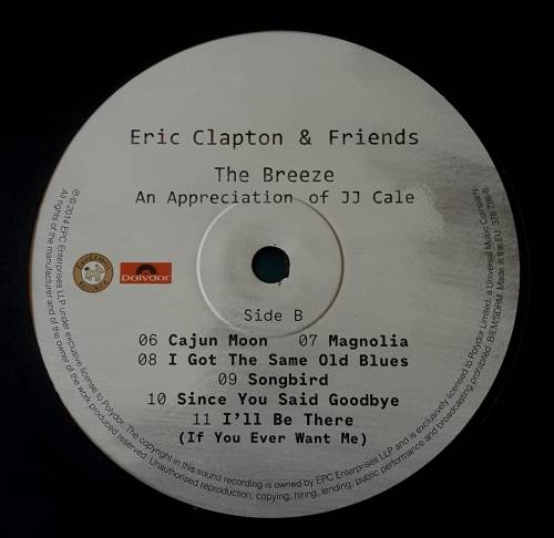 ERIC CLAPTON and FRIENDS - The Breeze(an appreciation of JJ CALE) LP, Vinyl,180g: EUROPE 2014