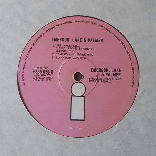 EMERSON, LAKE & PALMER - EMERSON, LAKE & PALMER Vinyl, LP, Album, G/fold Country: S/Africa 1971