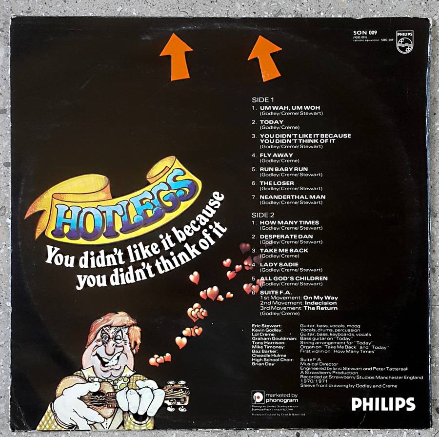 HOTLEGS - YOU DID NOT LIKE IT BECAUSE YOU DIDN`T THINK OF IT Vinyl, LP, Comp. Country: UK 1976