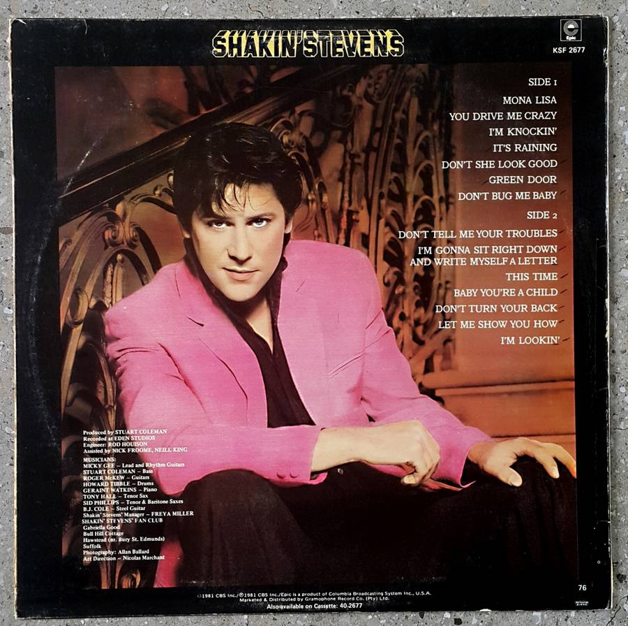 SHAKIN` STEVENS - SHAKY Vinyl, LP Country: South Africa Released: 1981
