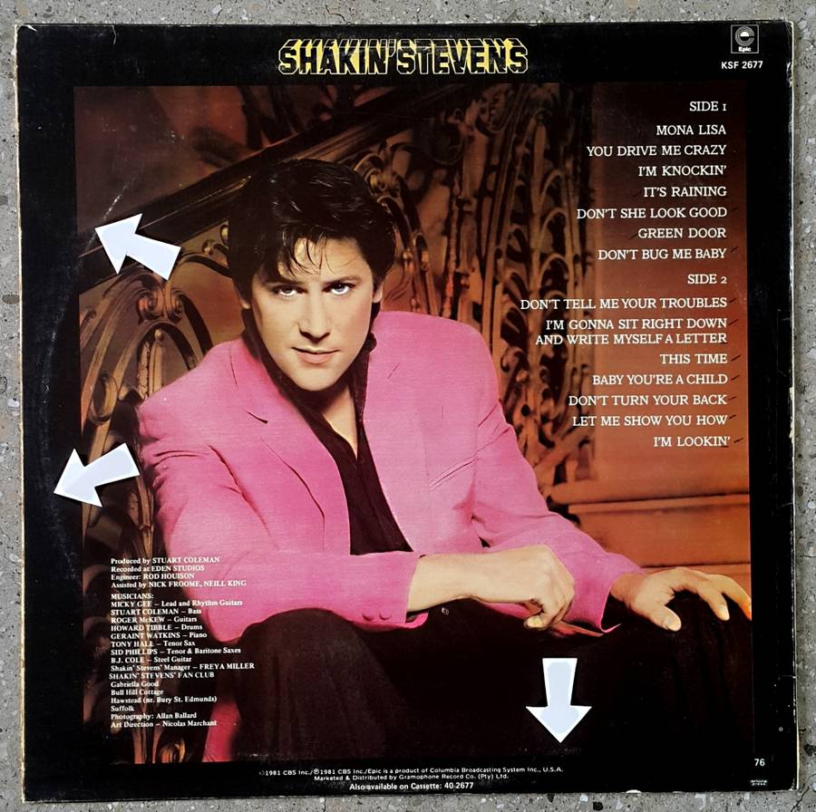 SHAKIN` STEVENS - SHAKY Vinyl, LP Country: South Africa Released: 1981