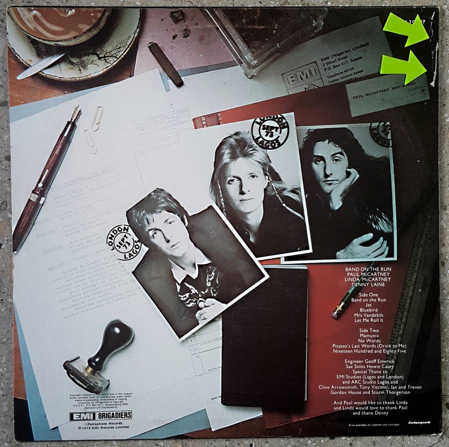 PAUL McCARTNEY AND WINGS - BAND ON THE RUN Vinyl, LP, Album, Repress Country: South Africa 1983