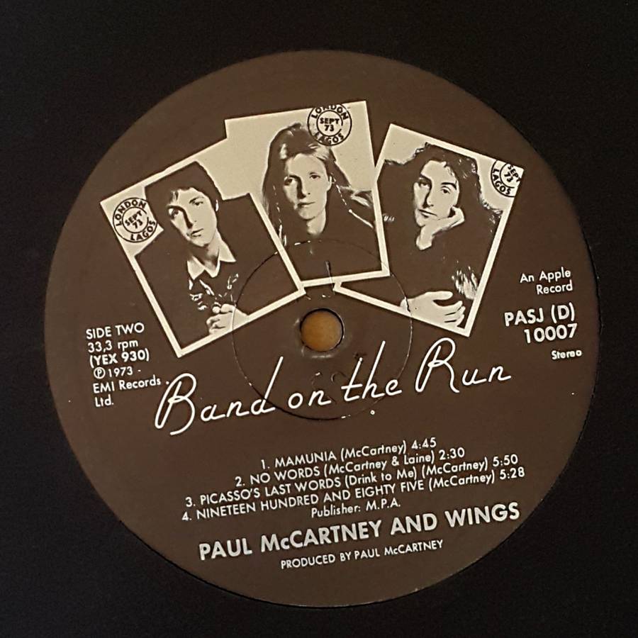 PAUL McCARTNEY AND WINGS - BAND ON THE RUN Vinyl, LP, Album, Repress Country: South Africa 1983