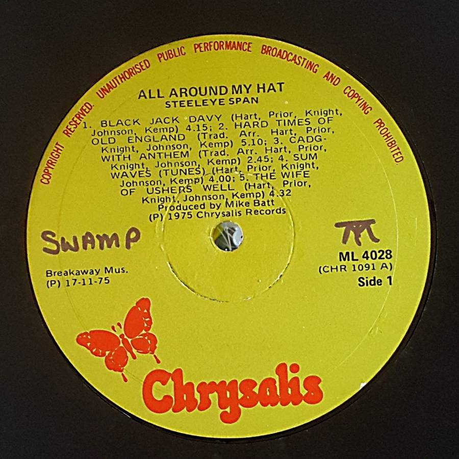 STEELEYE SPAN - ALL AROUND MY HAT Vinyl, LP, Album Country: Rhodesia Released: 1975