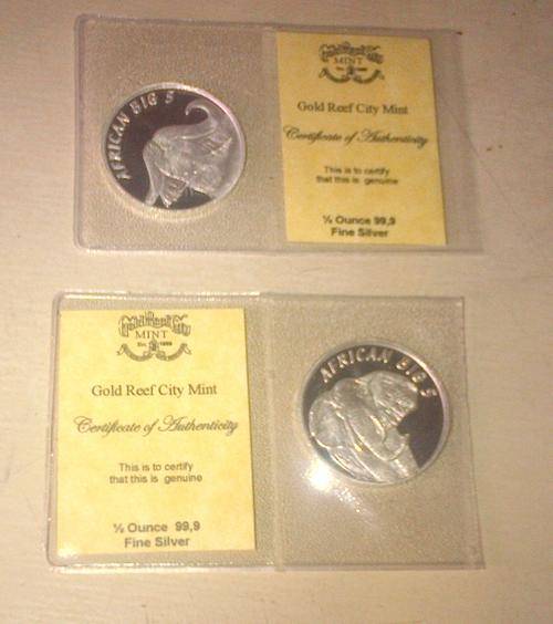 *** TWO 99.9% Silver Half-Ounce Medallions ***