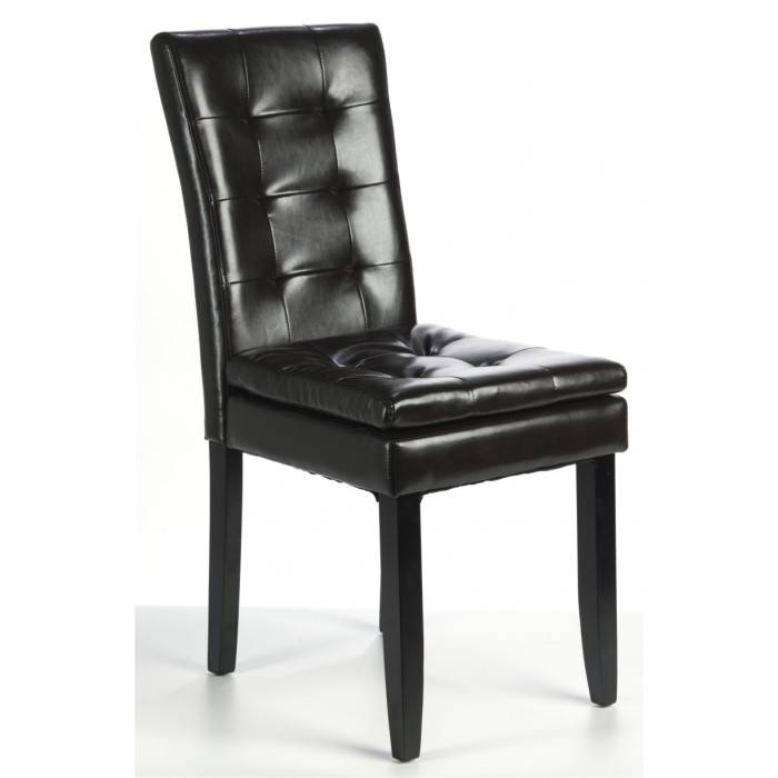 Stylish Dining Chair - Brown PU