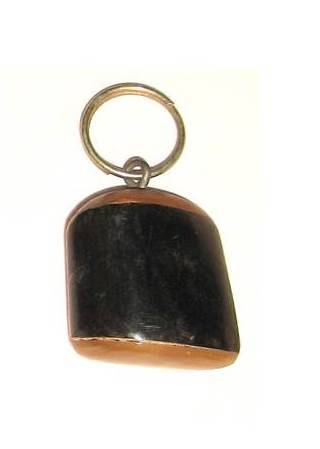 BEAUTIFUL HANDMADE AFRICAN HORN AND WOOD KEYRING