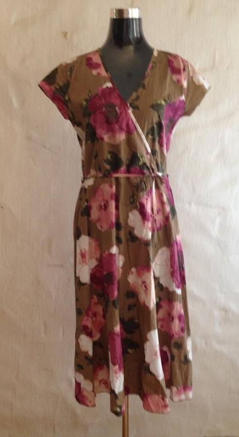 CASUAL COFFEE & CERISE PINK SUMMER DRESS