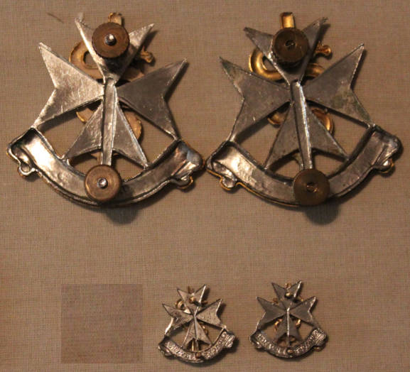SA Medical corps cap and collar badges  - lugs & pins in tact